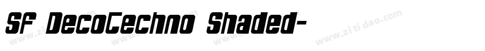 SF DecoTechno Shaded字体转换